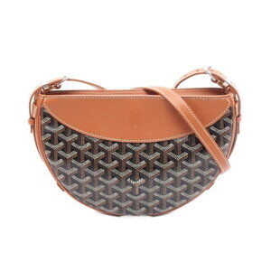Goyard Hirondelle Shoulder Bag Canvas Leather Brown Black
